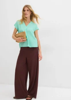 Mujer bonprix bonprix Blusa tipo túnica de mezcla de viscosa fluida