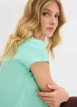 Mujer bonprix bonprix Blusa tipo túnica de mezcla de viscosa fluida