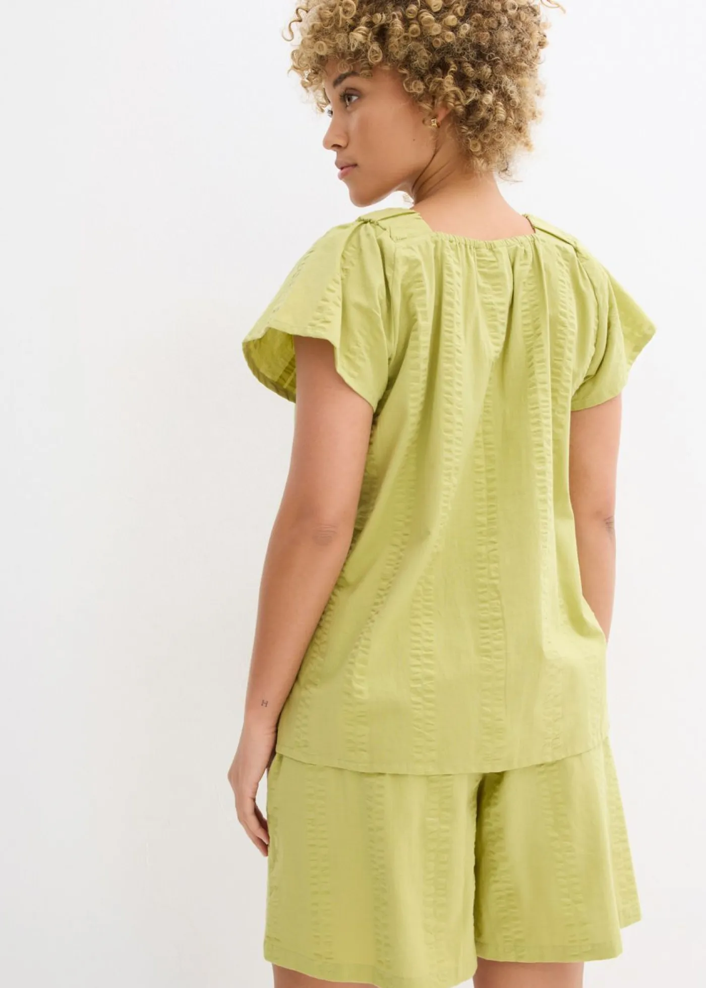 Mujer bonprix bonprix Blusa tipo túnica de milrayas de algodón