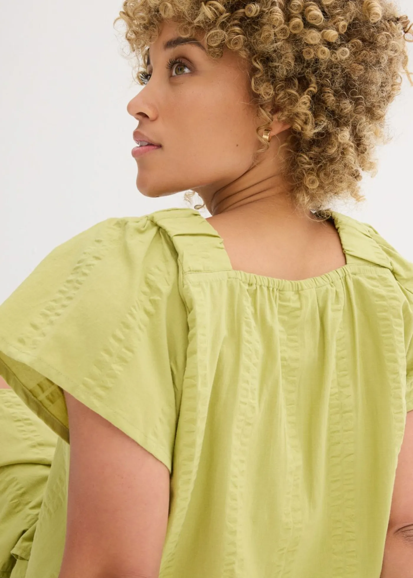 Mujer bonprix bonprix Blusa tipo túnica de milrayas de algodón