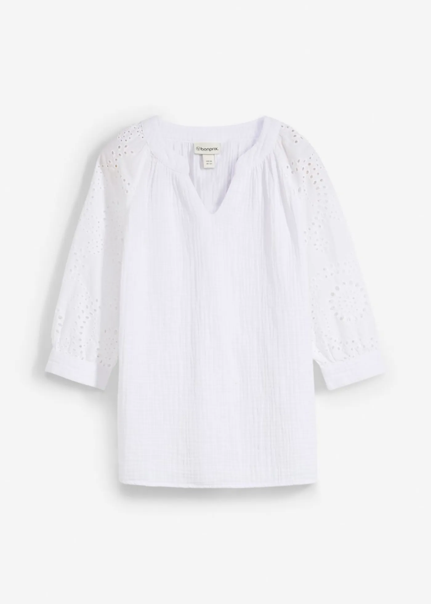 bonprix bonprix Ropa 9 A 16 Años·Camisetas Y Camisas>Blusa tipo túnica de muselina ligera Blanco
