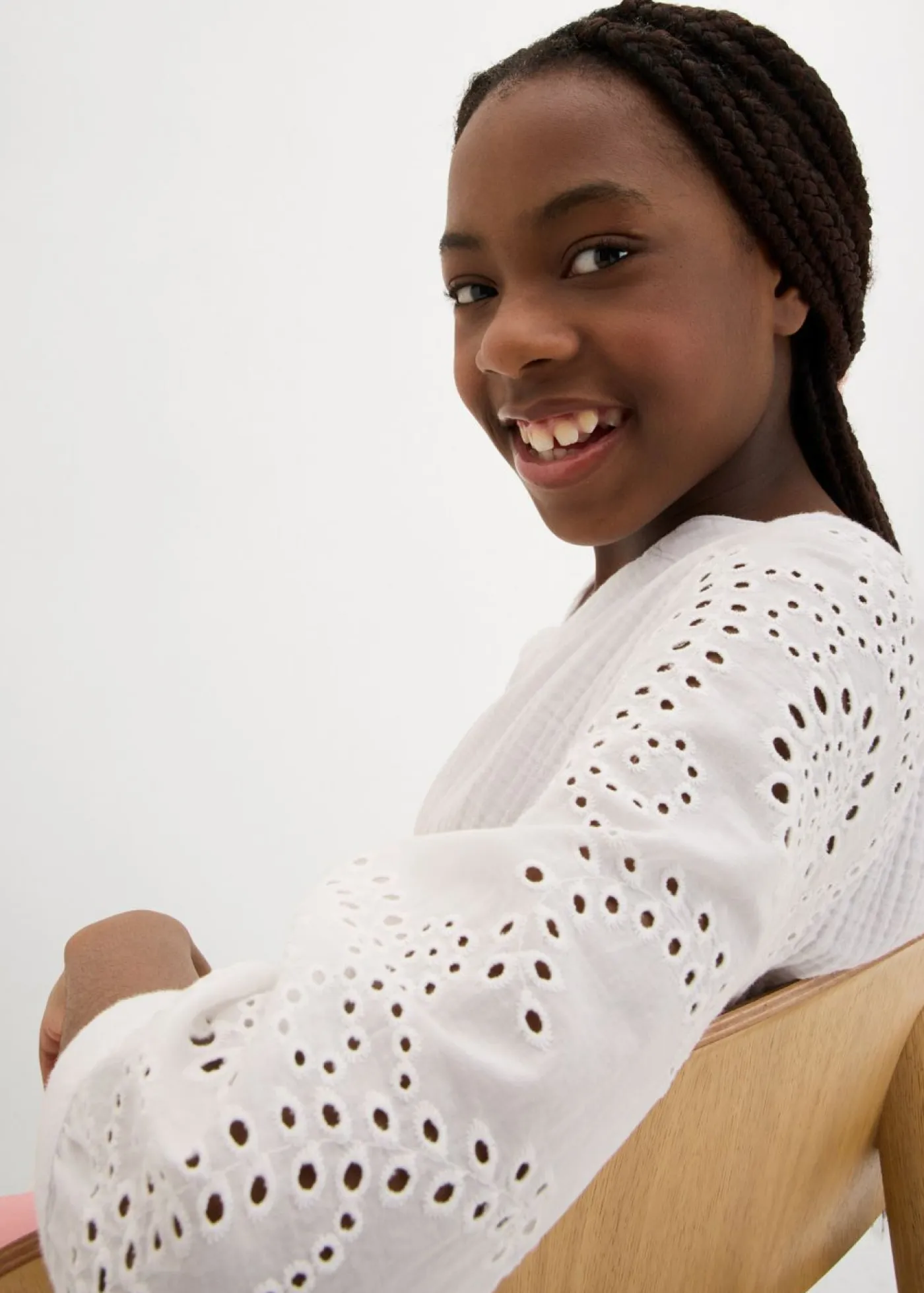 bonprix bonprix Ropa 9 A 16 Años·Camisetas Y Camisas>Blusa tipo túnica de muselina ligera Blanco