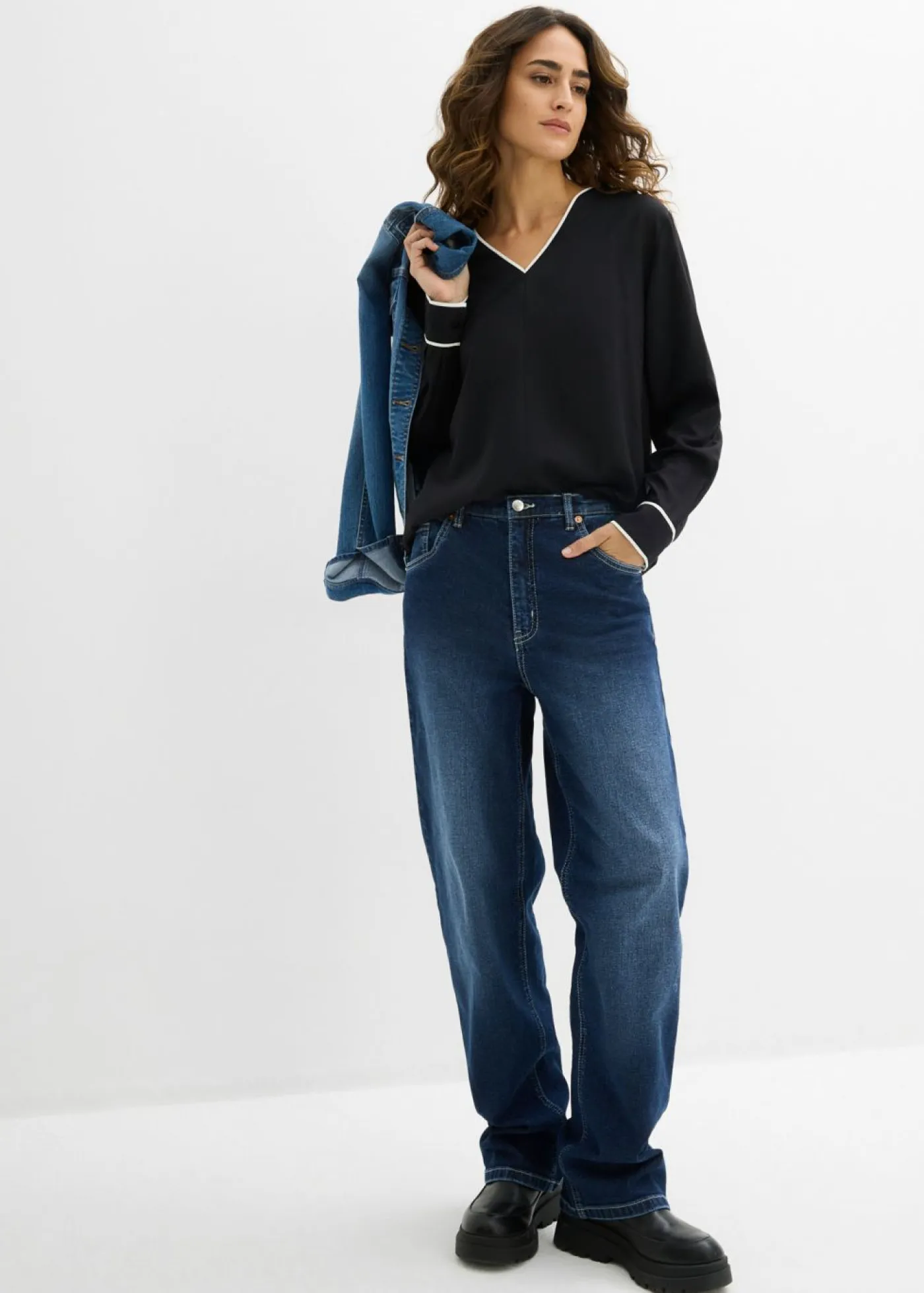 Mujer bonprix bonprix Blusa tipo túnica de viscosa fluida