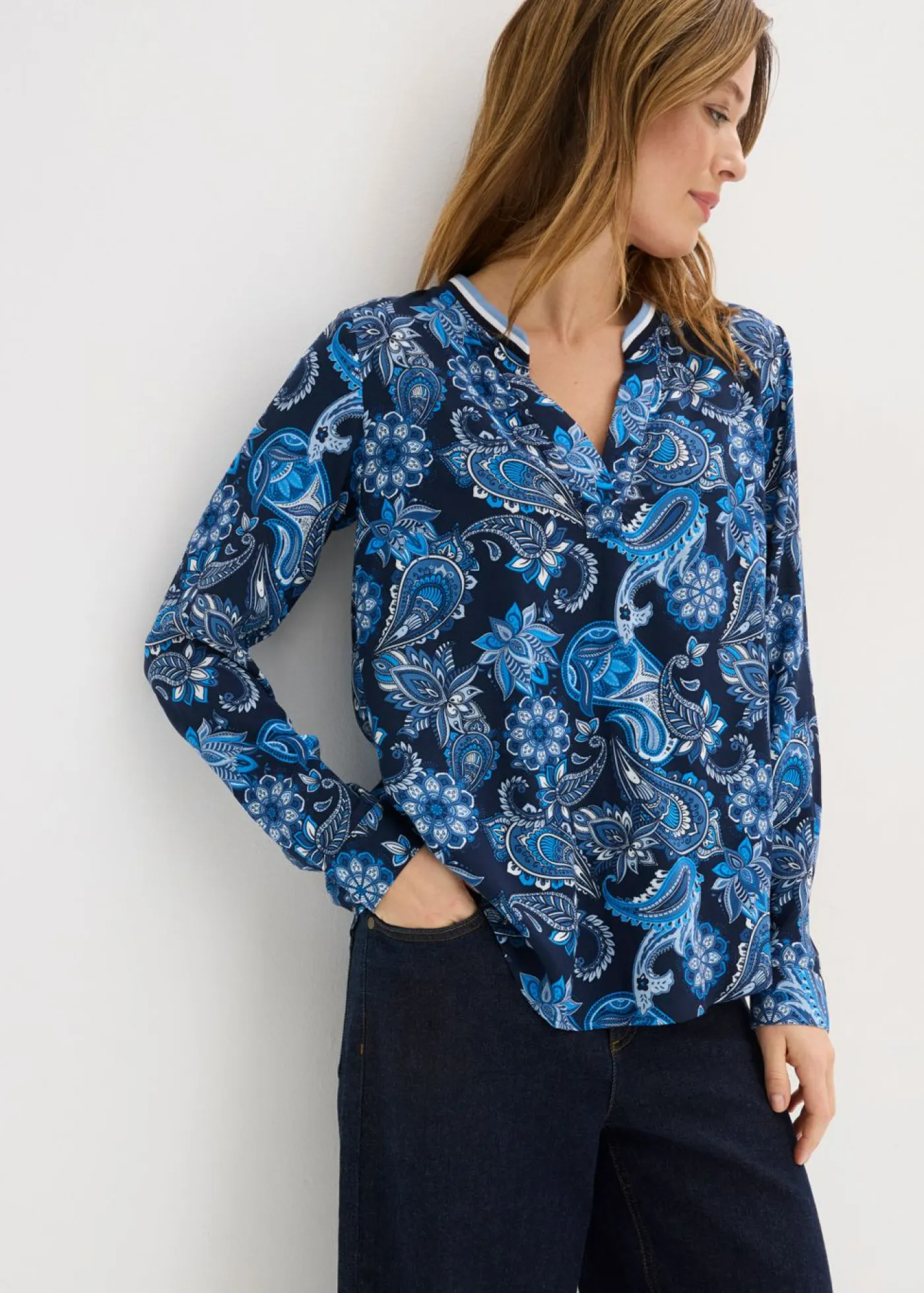 Mujer bonprix bonprix Blusa tipo túnica de viscosa fluida