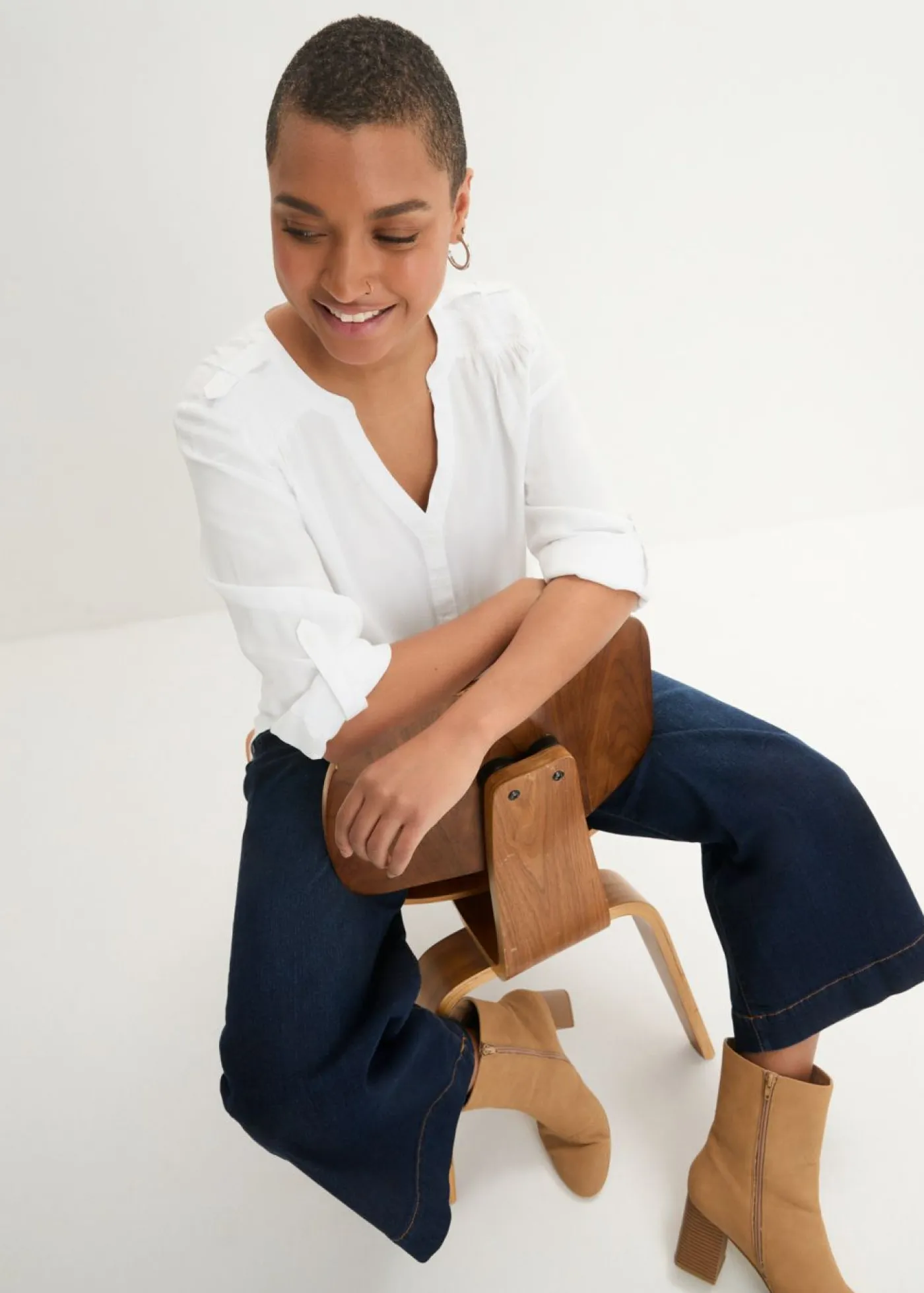 Mujer bonprix bonprix Blusa tipo túnica de viscosa suave