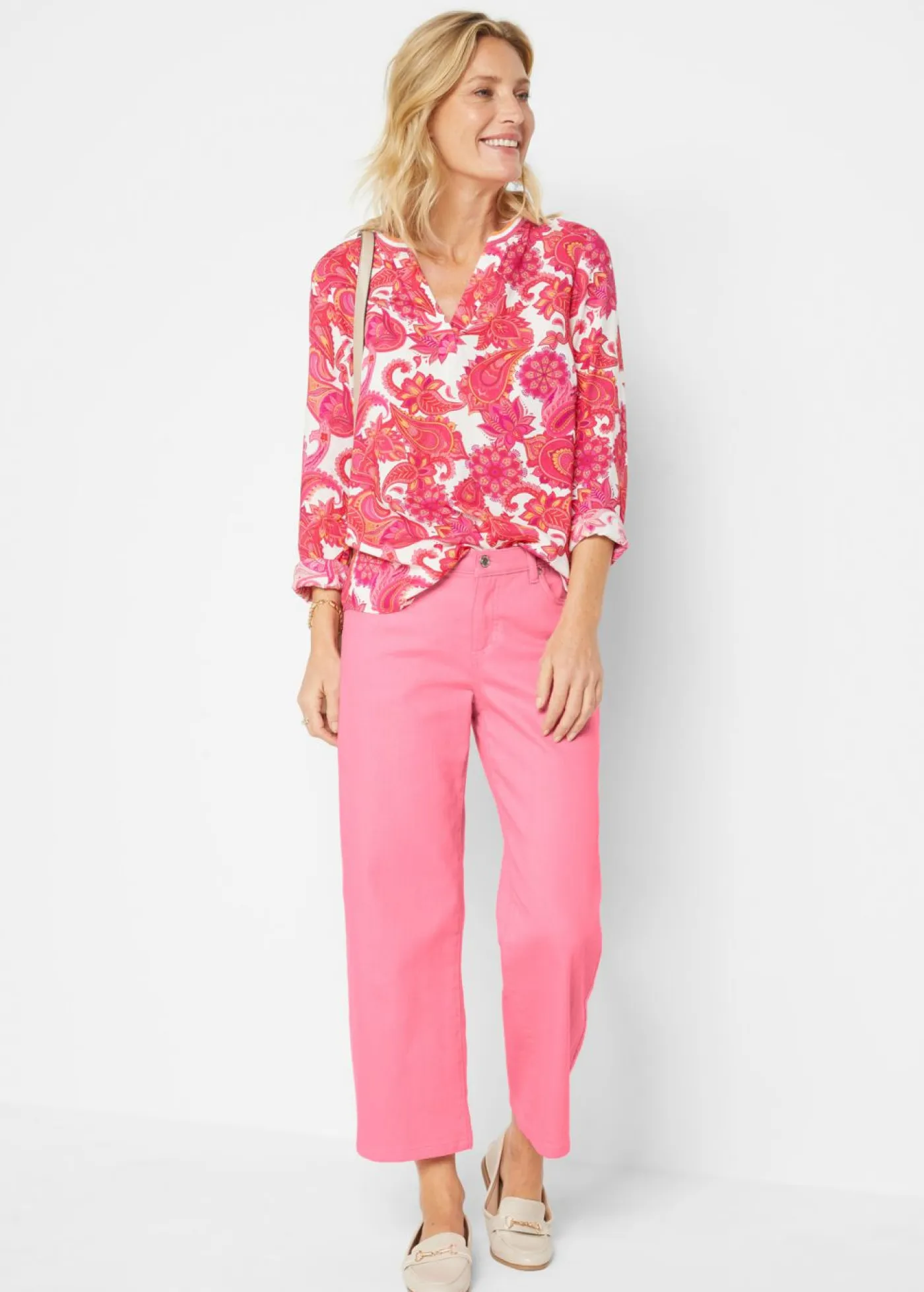 Mujer bonprix bonprix Blusa tipo túnica de viscosa fluida