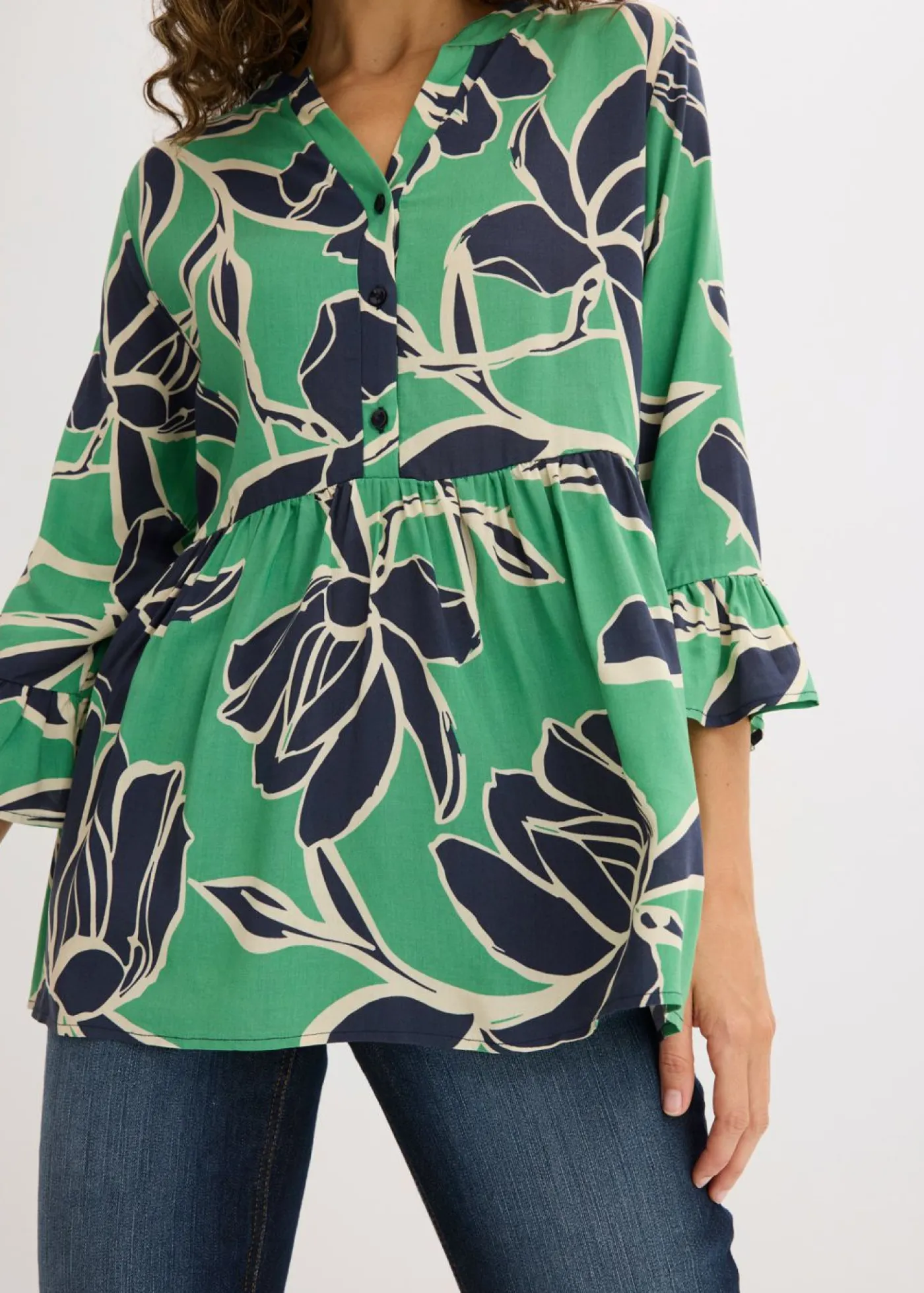 Mujer bonprix bonprix Blusa tipo túnica de viscosa fluida