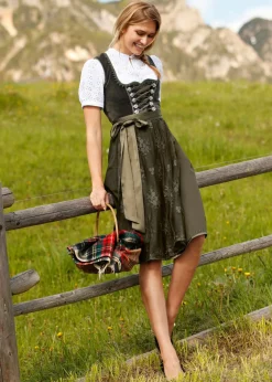 Mujer bonprix bonprix Blusa tirolesa con encaje calado