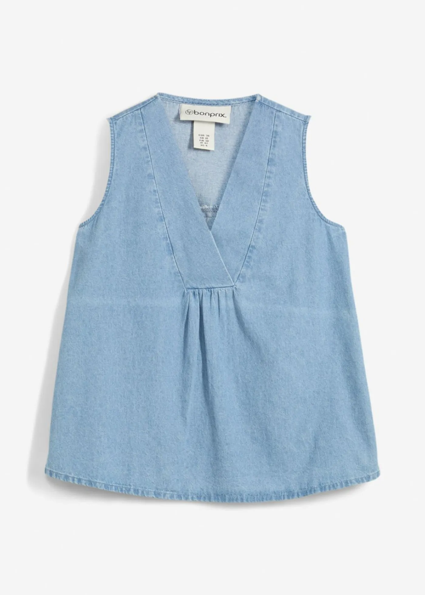 bonprix bonprix Camisas Y Blusas|Camisetas>Blusa vaquera azul hielo denim