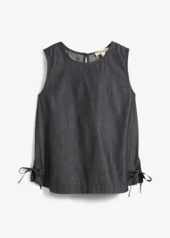 bonprix bonprix Camisas Y Blusas|Camisetas>Blusa vaquera de algodón orgánico Negro denim