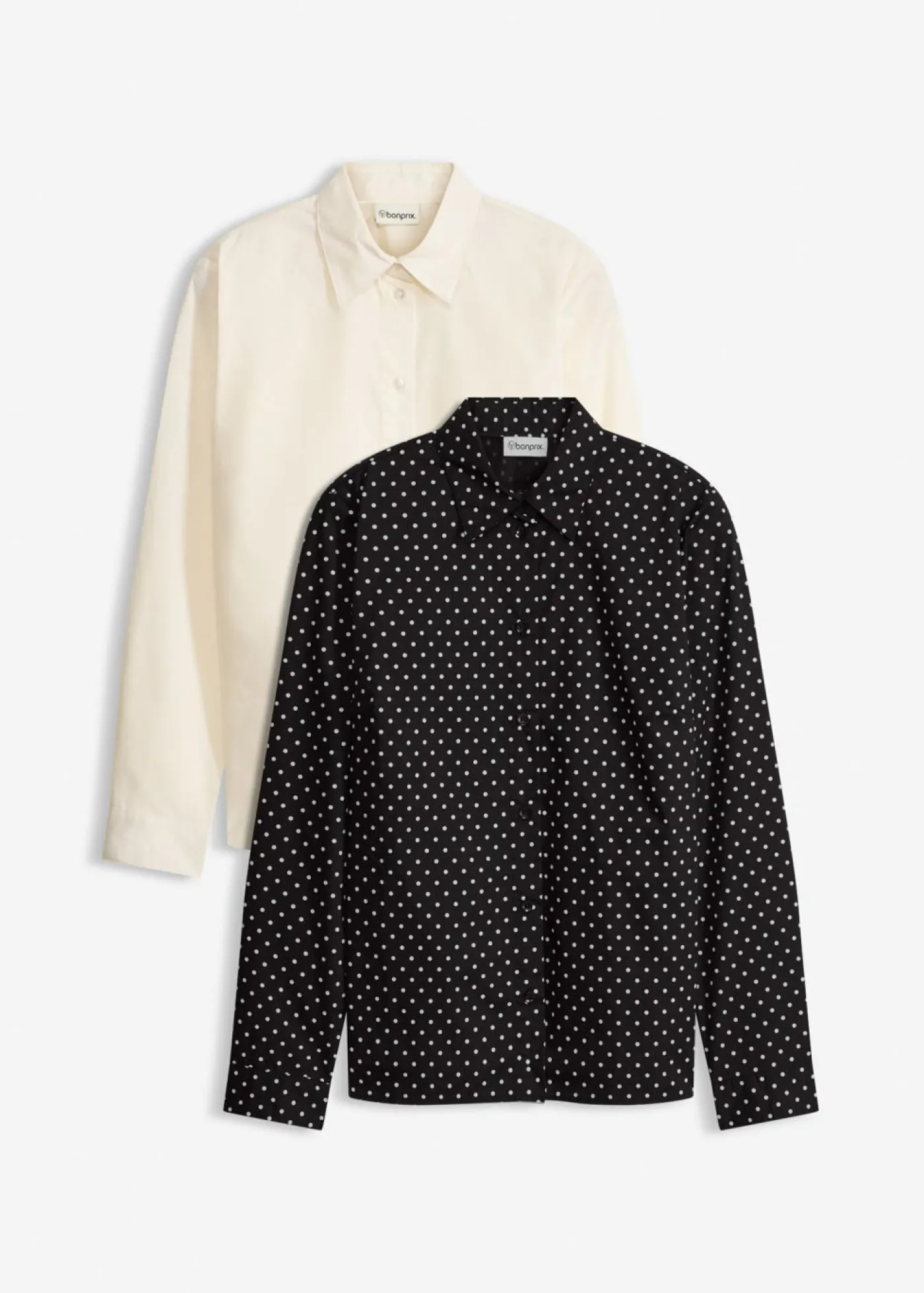 Mujer bonprix bonprix Blusas con algodón (2 unidades)