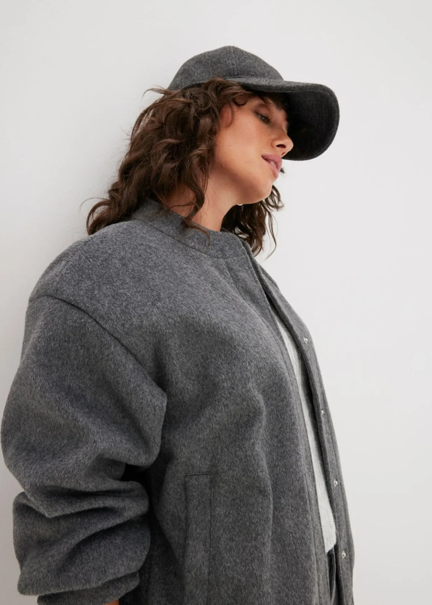 bonprix bonprix Esenciales|Chaquetas Y Abrigos>Blusón antracita jaspeado moteado