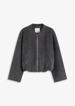 bonprix bonprix Esenciales|Chaquetas Y Abrigos>Blusón con mangas de globo pizarra moteado