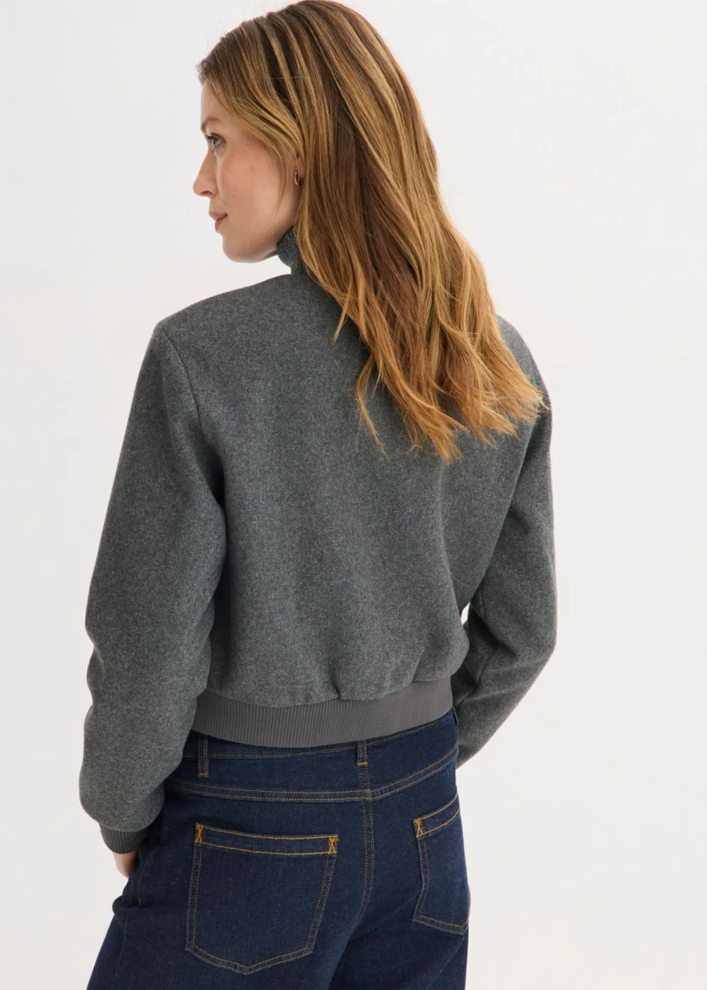 Mujer bonprix bonprix Blusón corto de buclé suave