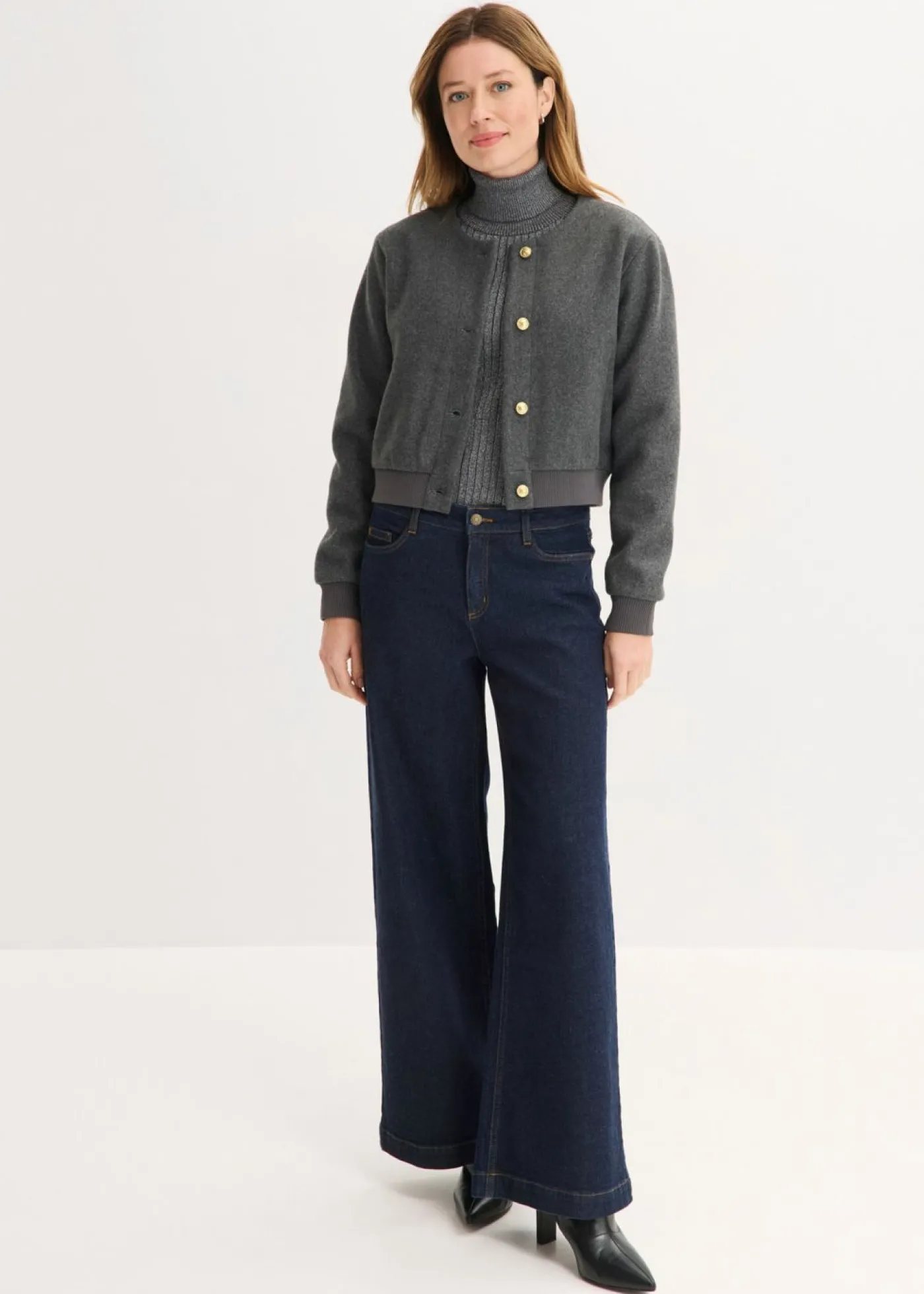 Mujer bonprix bonprix Blusón corto de buclé suave