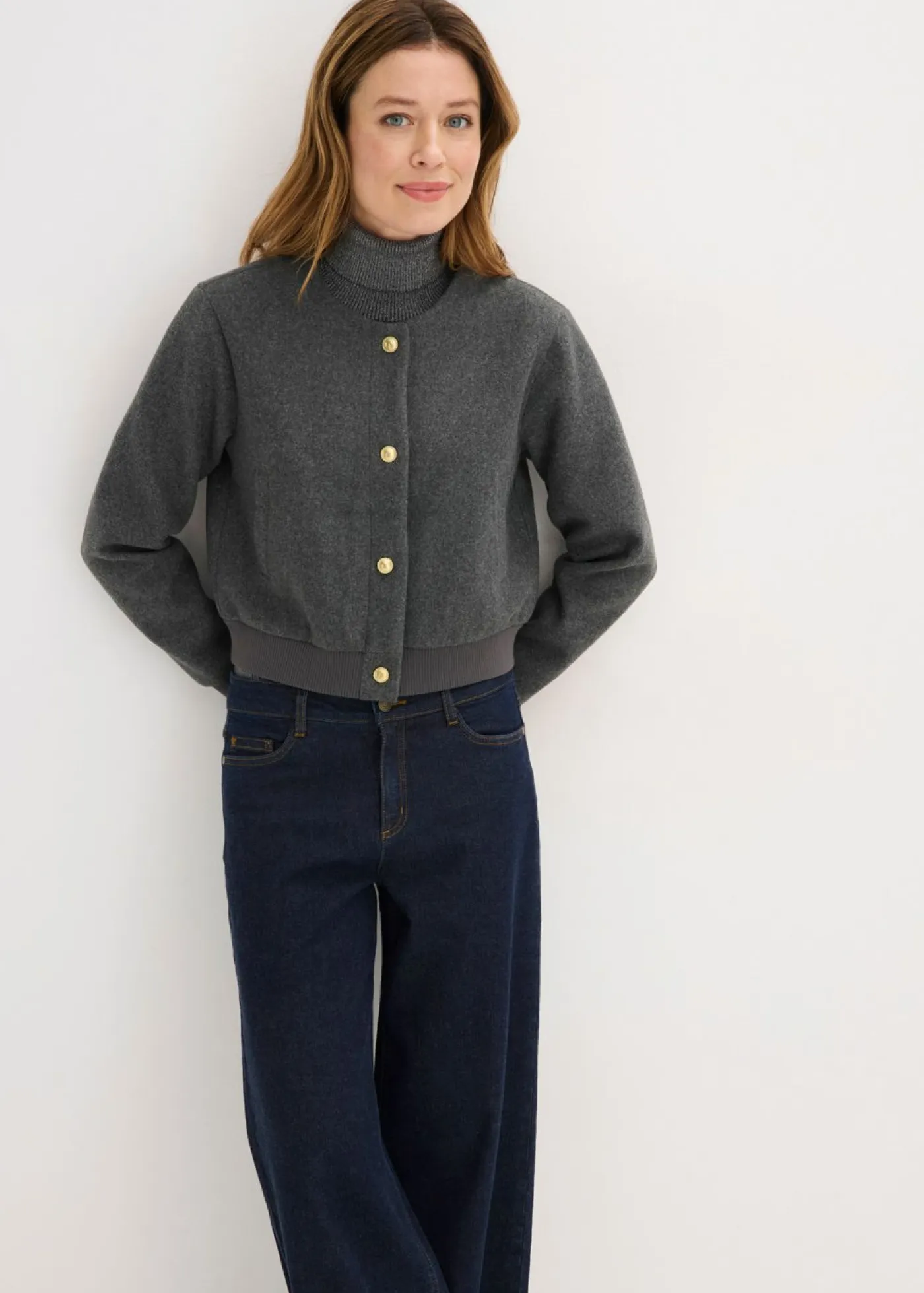 Mujer bonprix bonprix Blusón corto de buclé suave