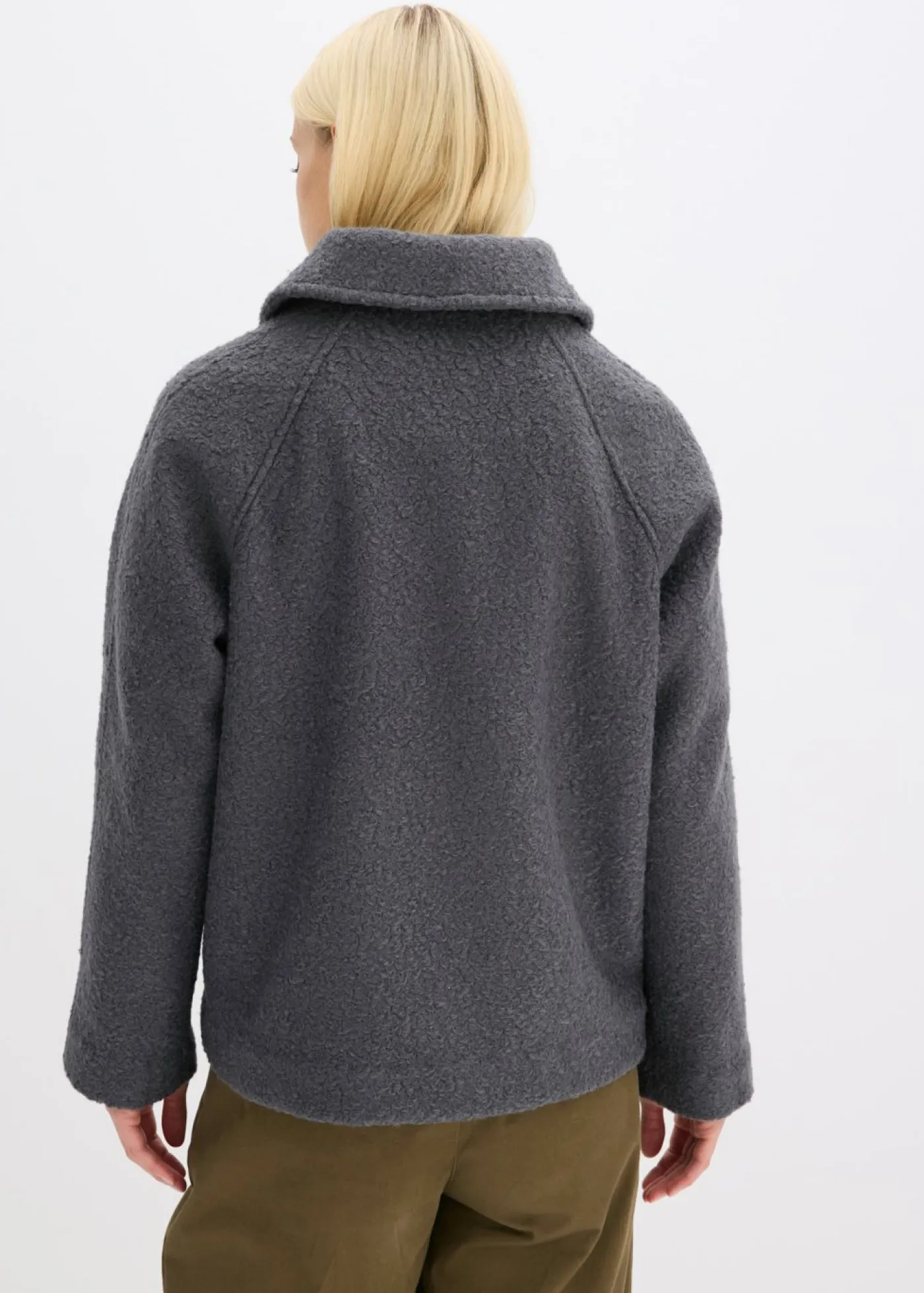 bonprix bonprix Chaquetas Y Abrigos>Blusón de bouclé suave pizarra