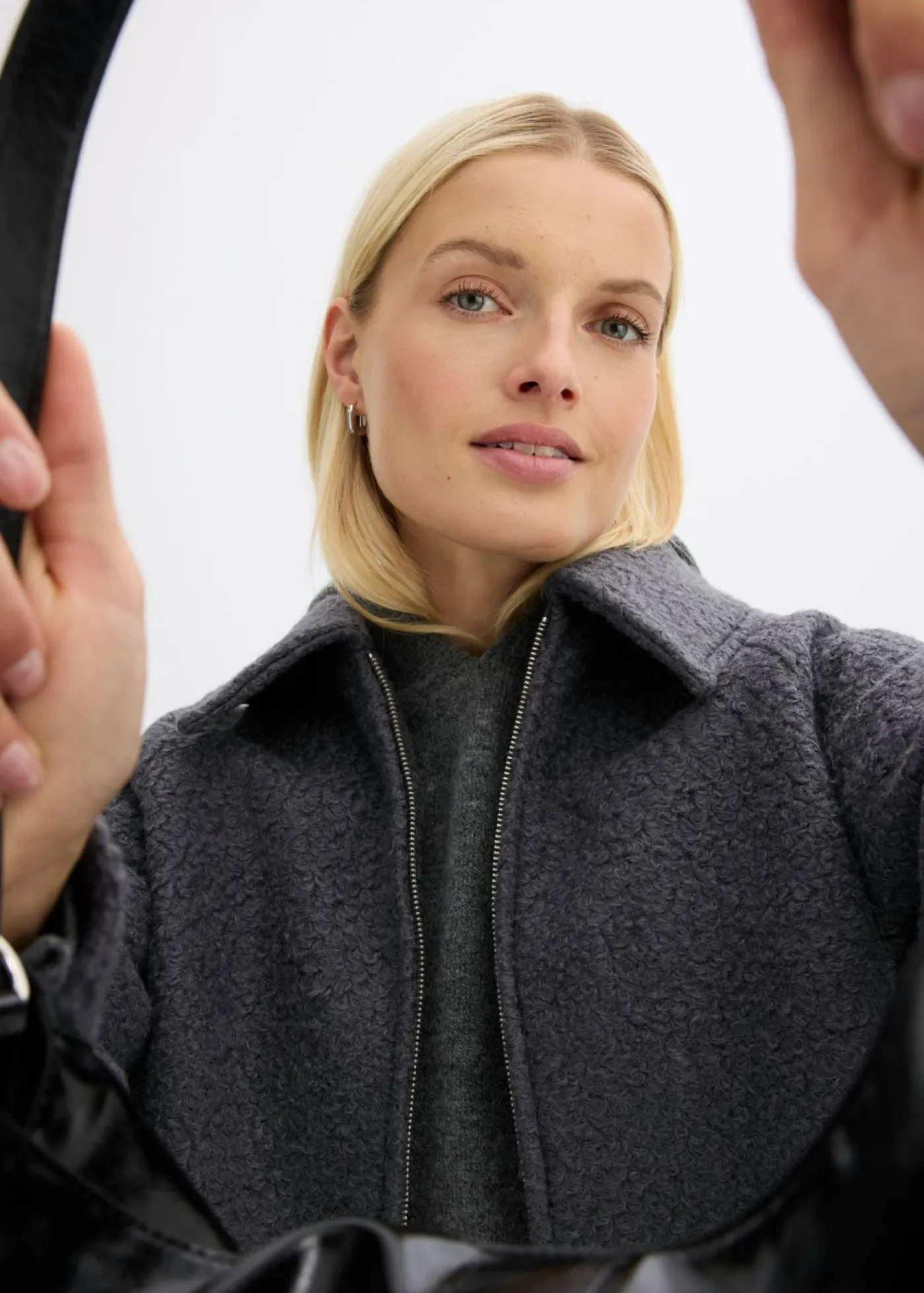 bonprix bonprix Chaquetas Y Abrigos>Blusón de bouclé suave pizarra