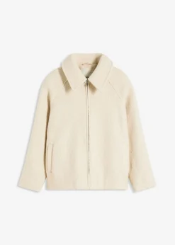 bonprix bonprix Chaquetas Y Abrigos>Blusón de bouclé suave gris guijarro