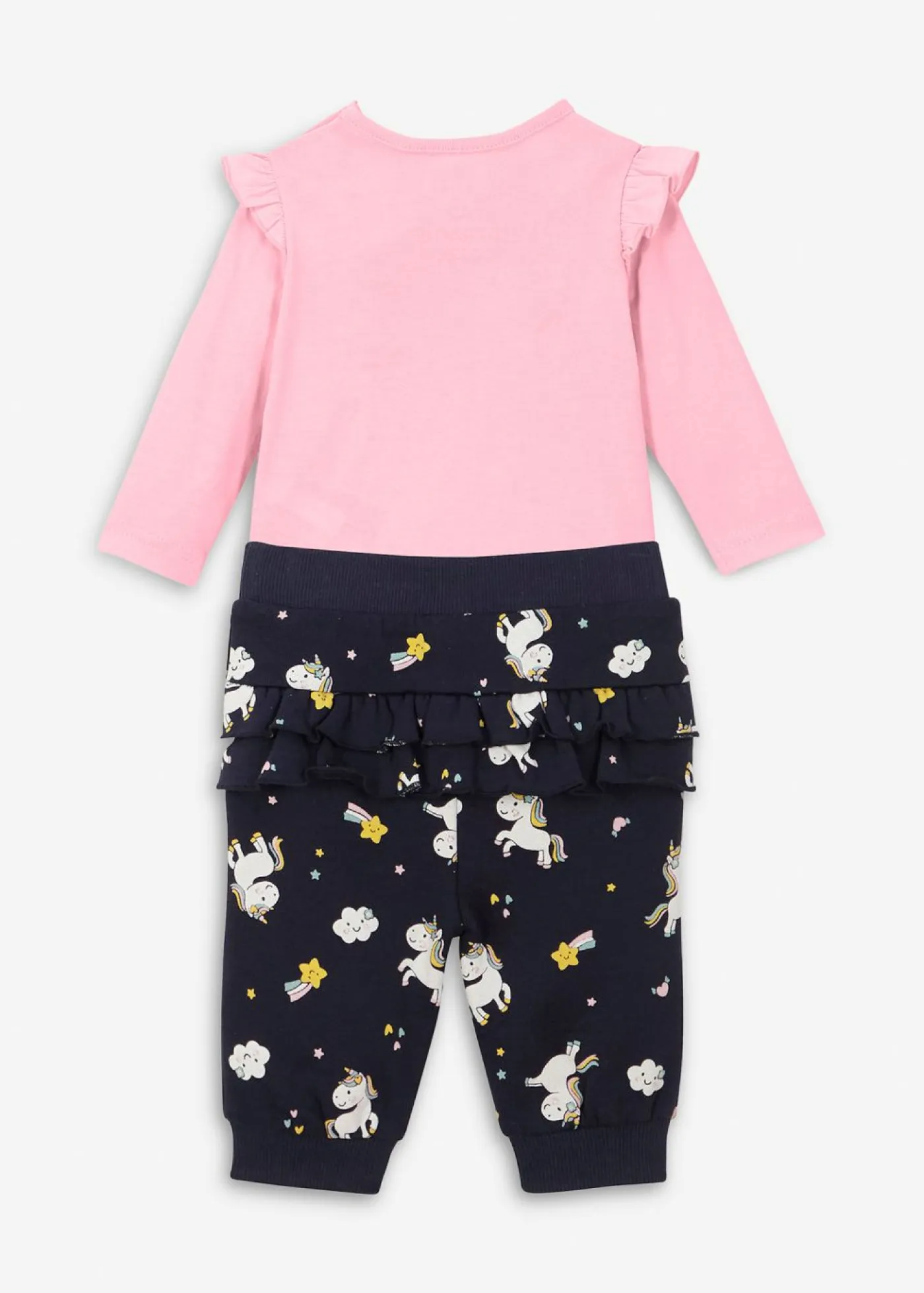 Niños bonprix bonprix Bodi de manga larga + pantalón de chándal para bebés (2 piezas) de algodón orgánico