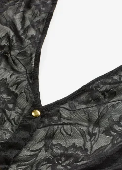 bonprix bonprix Lencería Sexy>Body con botones Negro