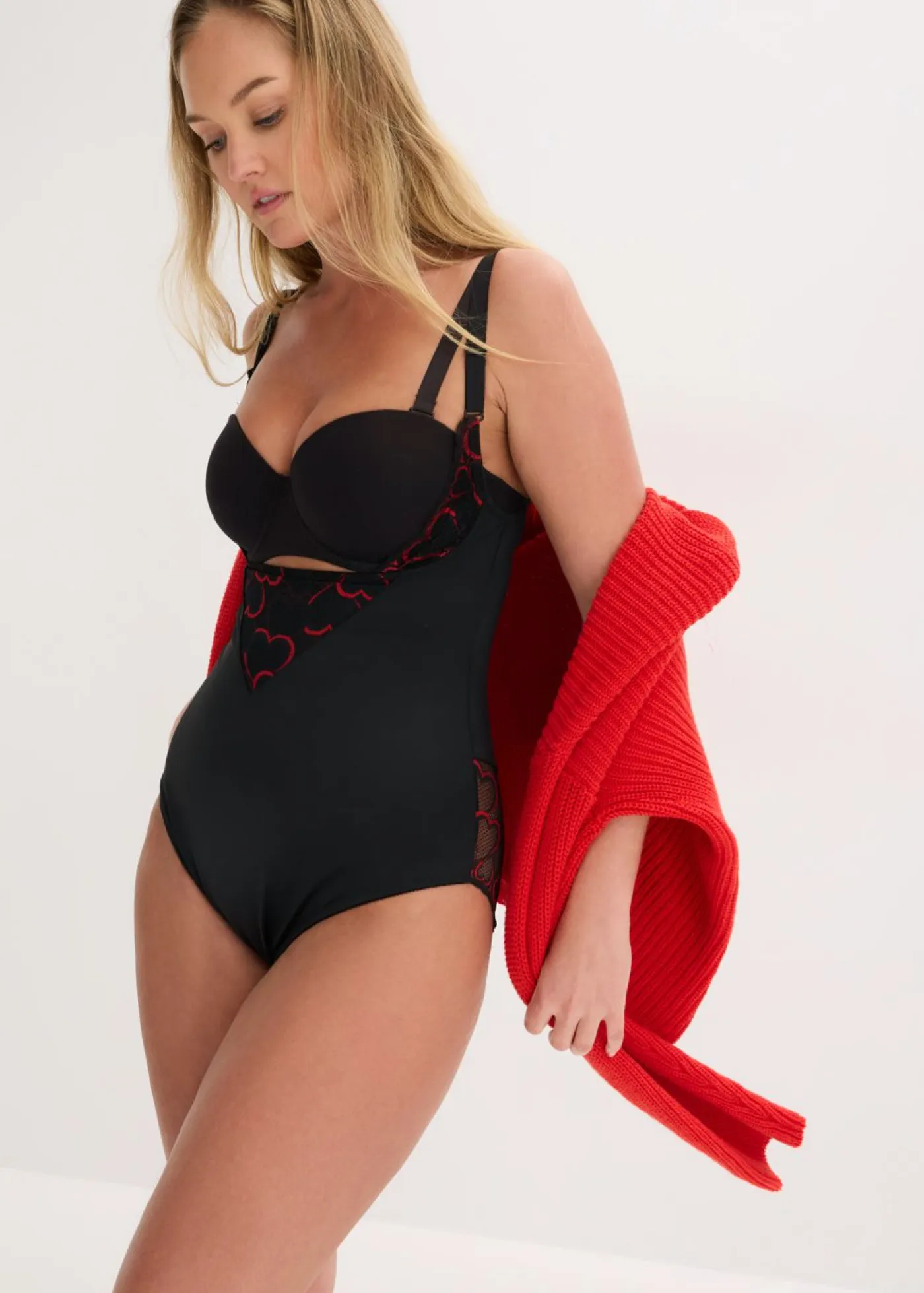 Mujer bonprix bonprix Body con ligero efecto moldeador y encaje