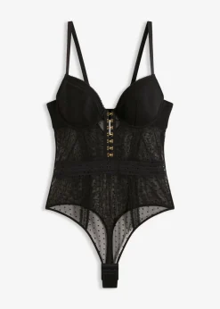 bonprix bonprix Sujetadores De Copa E A H|Bodies>Body con tanga Negro