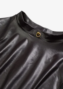 bonprix bonprix Lencería Sexy>Body con tanga con abertura y efecto mojado Negro