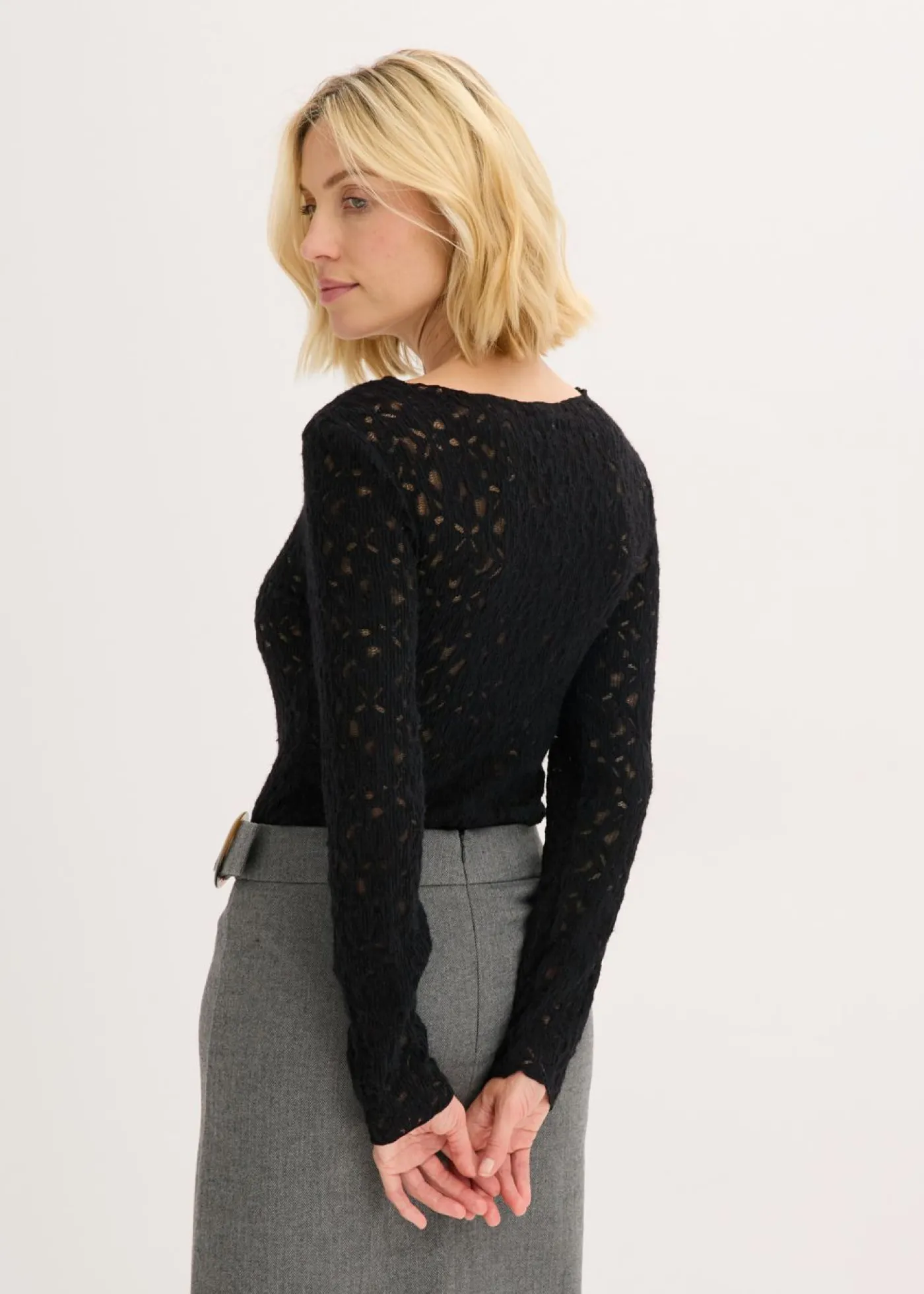 Mujer bonprix bonprix Body de encaje con superficie mullida