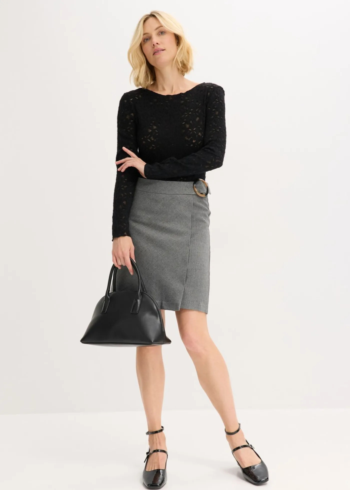 Mujer bonprix bonprix Body de encaje con superficie mullida