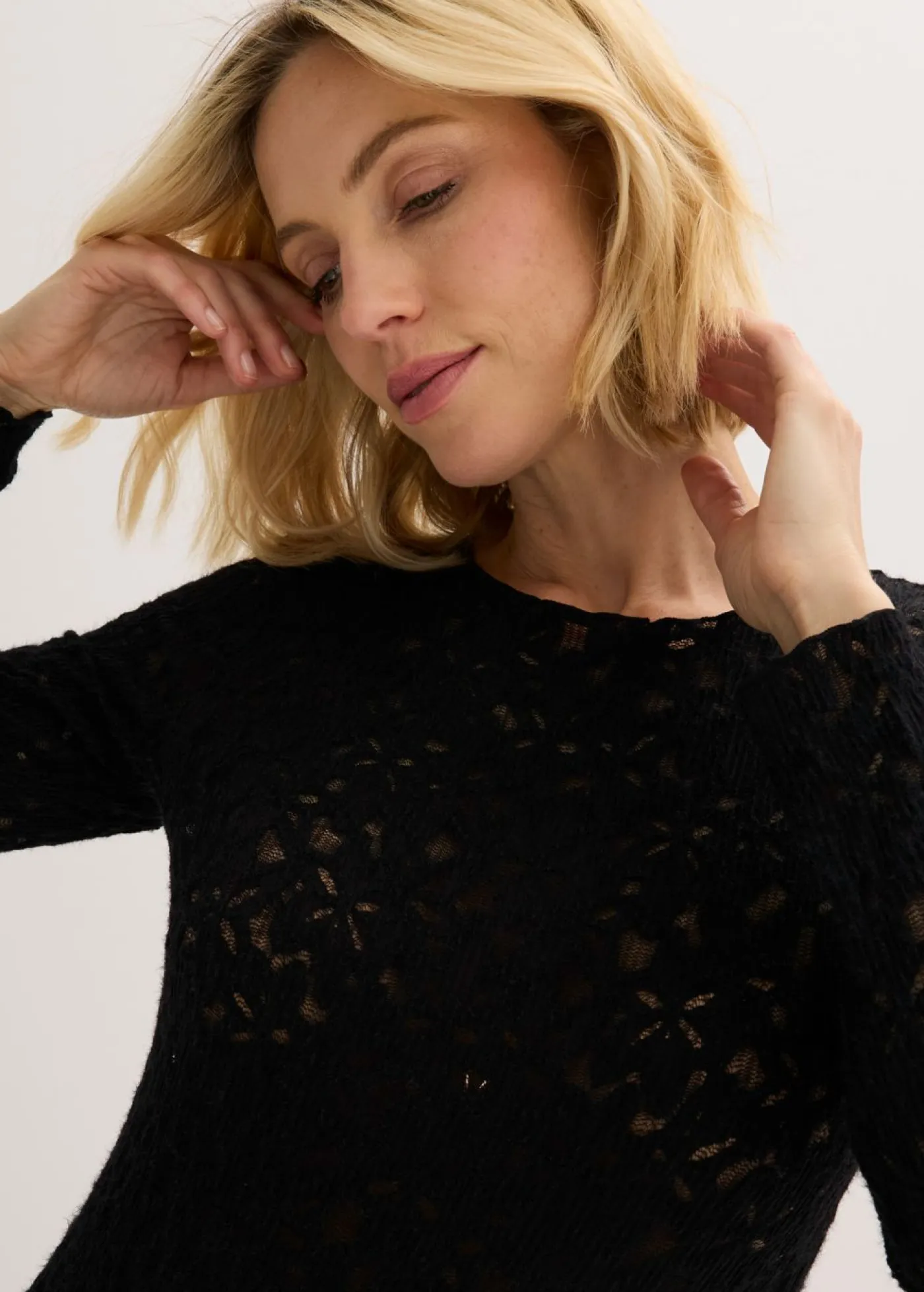 Mujer bonprix bonprix Body de encaje con superficie mullida