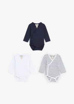 Niños bonprix bonprix Body de manga larga de algodón orgánico para bebés (3 unidades)