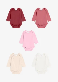 Niños bonprix bonprix Body de manga larga de algodón orgánico para bebés (5 unidades)