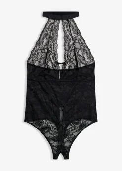 bonprix VENUS Lencería Sexy>Body de tanga con abertura Negro