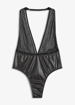 Mujer bonprix bonprix Body de tanga con piedras brillantes