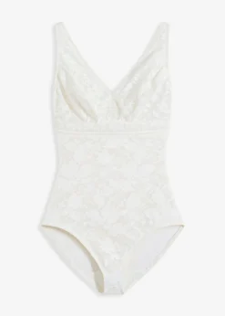 bonprix bonprix Ropa Interior Moldeadora>Body moldeador con efecto medio Blanco lana