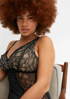 Mujer bonprix bonprix Body sin aros con encaje delicado