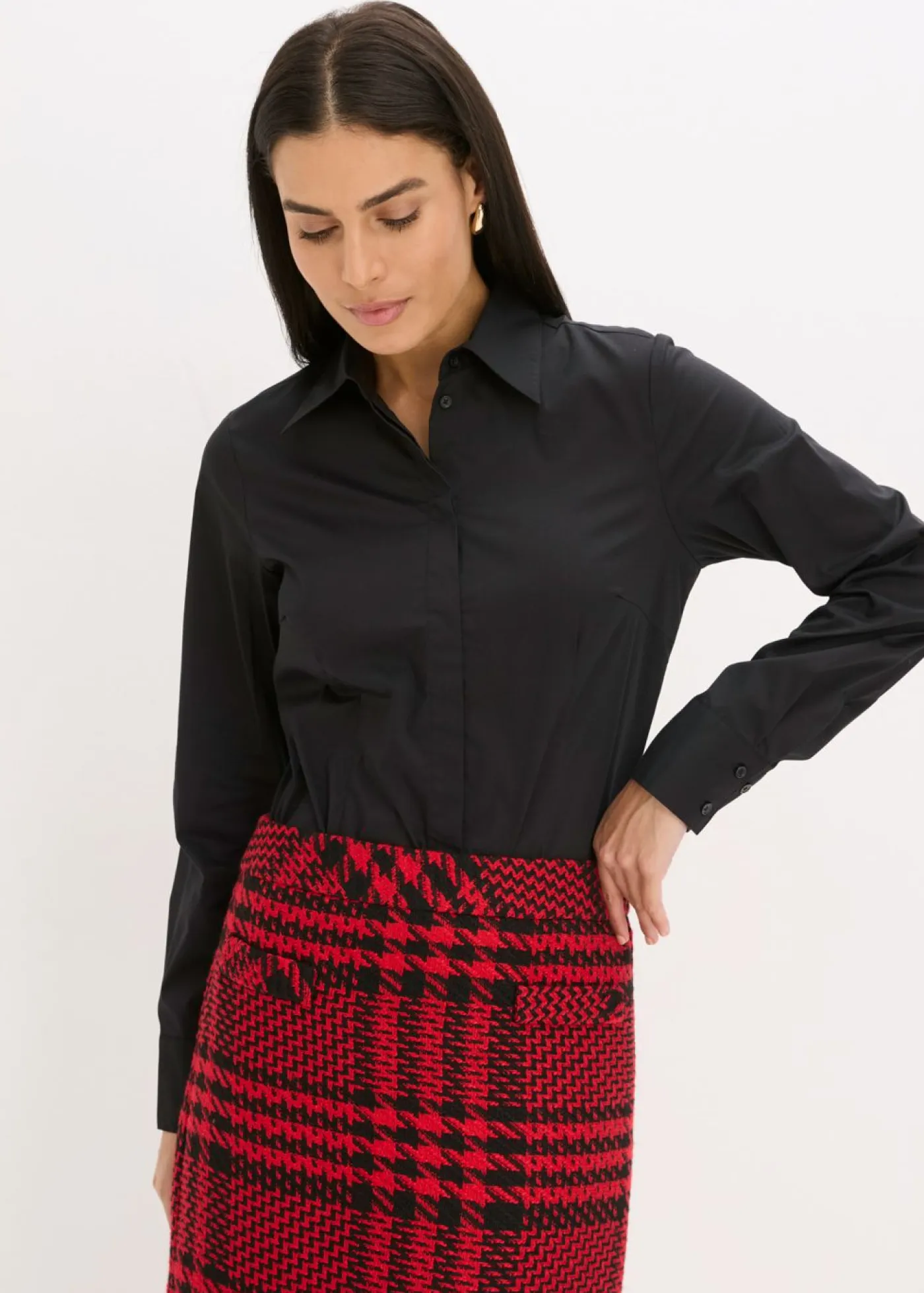 bonprix bonprix Camisetas>Body tipo blusa Negro