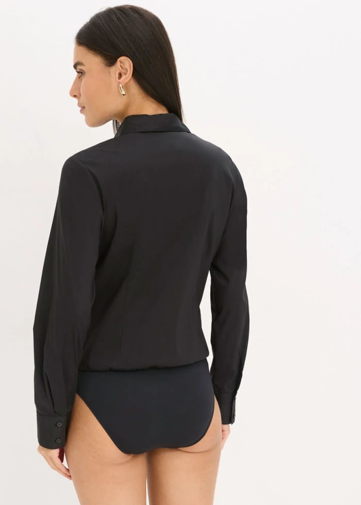 bonprix bonprix Camisetas>Body tipo blusa Negro