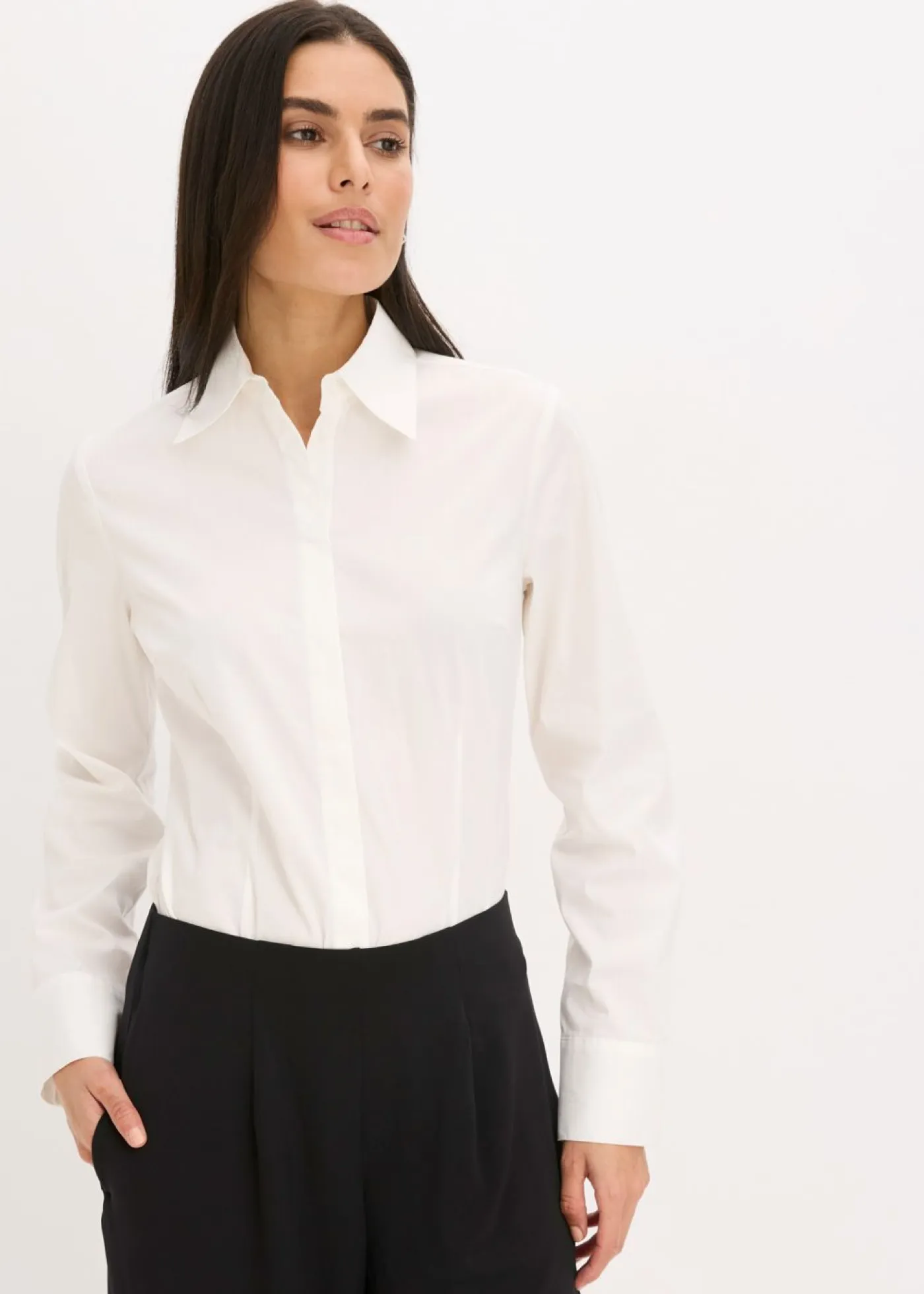 bonprix bonprix Camisetas>Body tipo blusa Blanco lana