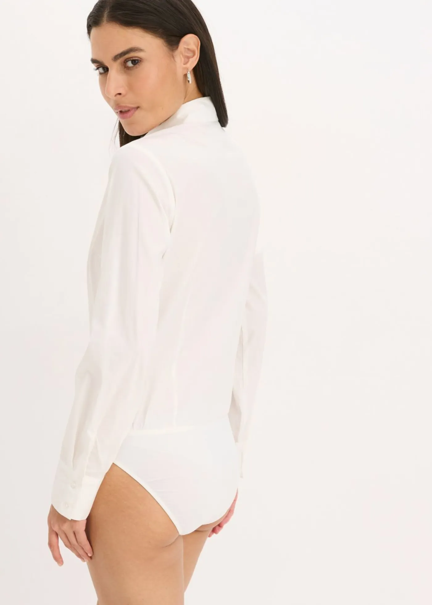 bonprix bonprix Camisetas>Body tipo blusa Blanco lana