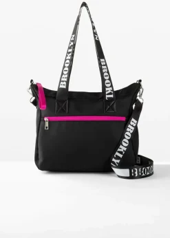 bonprix bonprix Bolsos>Bolsa de deporte con detalles en contraste Negro