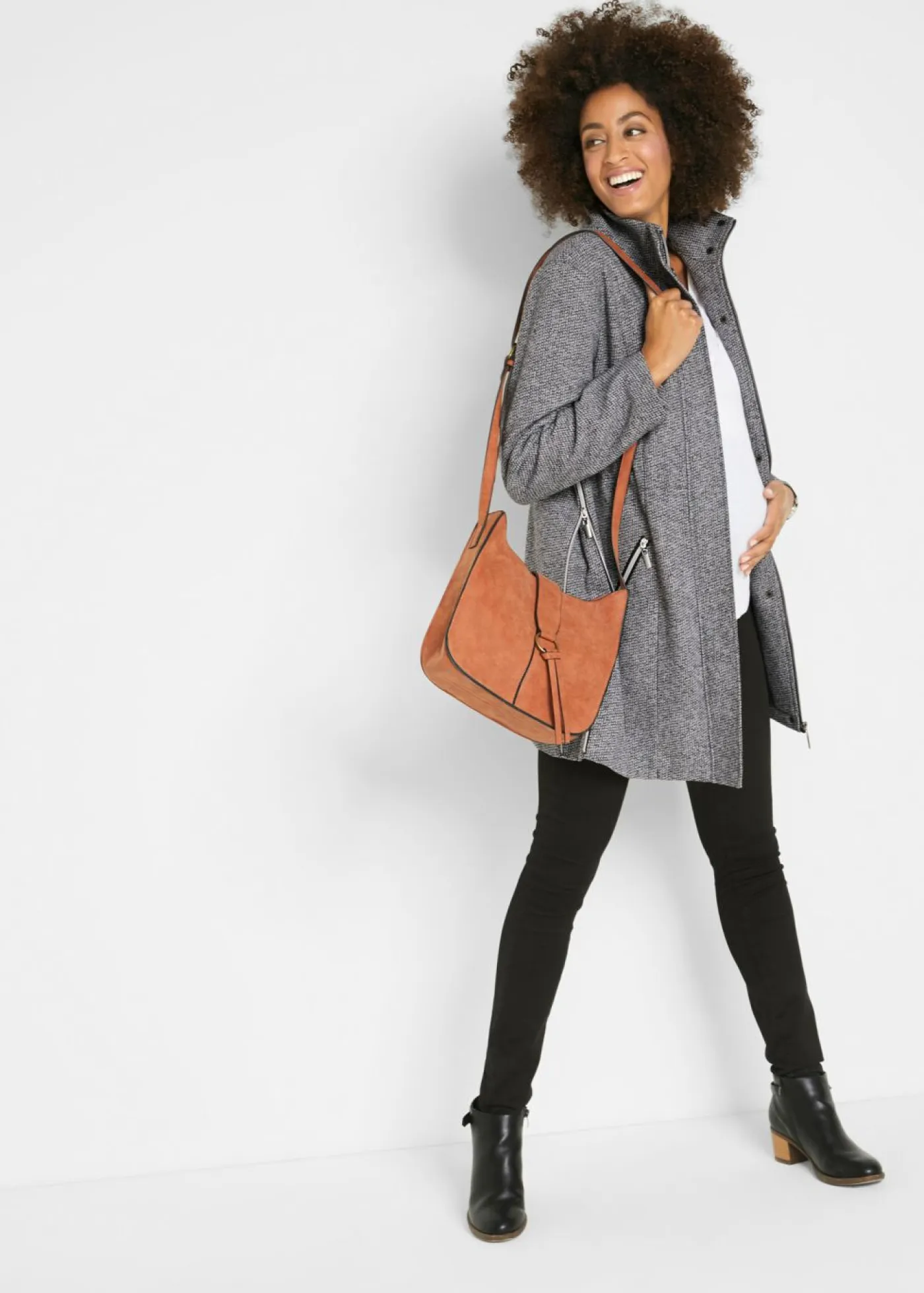 bonprix bonprix Complementos Temáticos·Accesorios Veganos|Bolsos>Bolso bandolera con detalle de hebilla decorativa Bolso de estilo bandolera en coñac