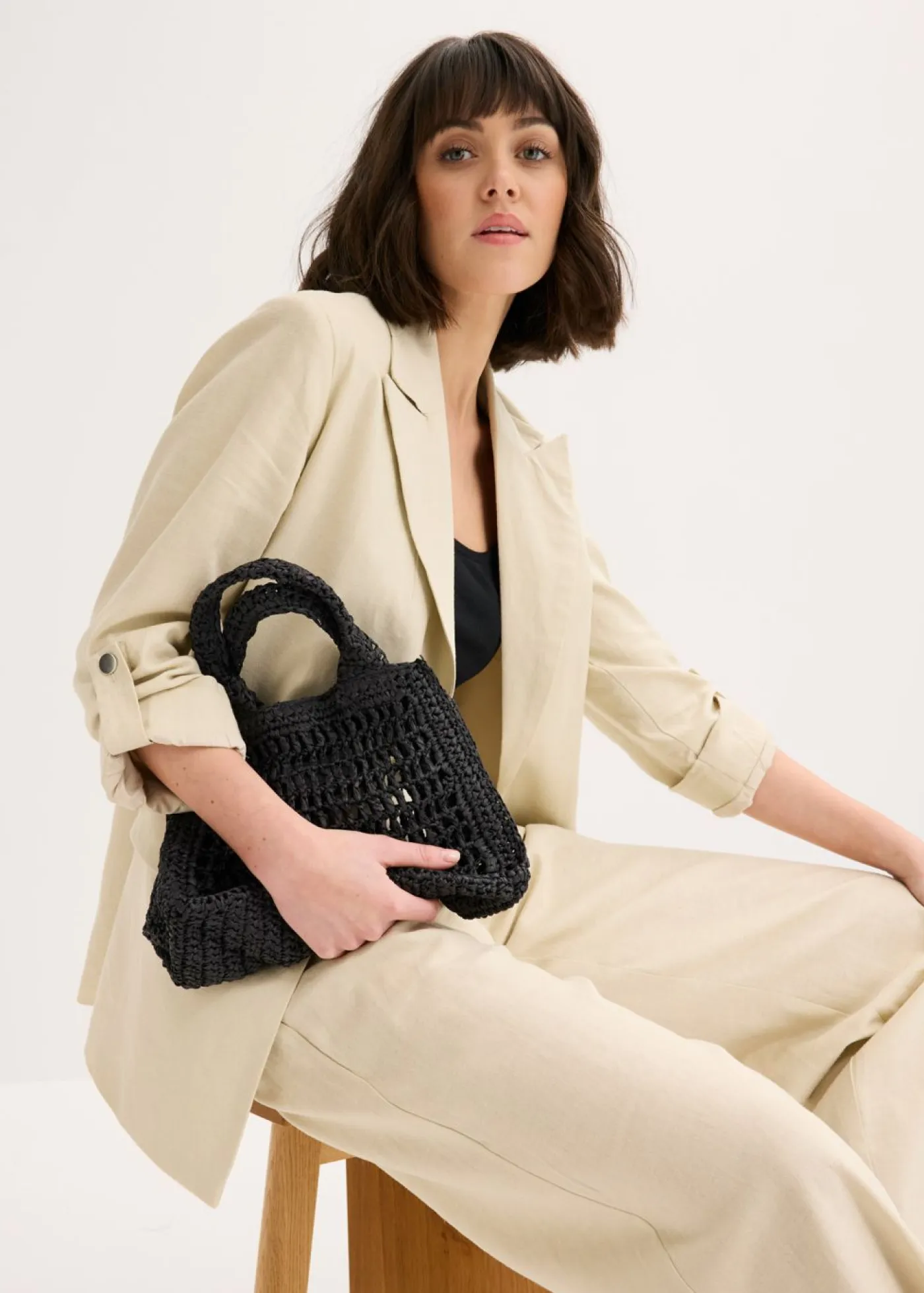 Mujer bonprix bonprix Bolso bandolera de paja