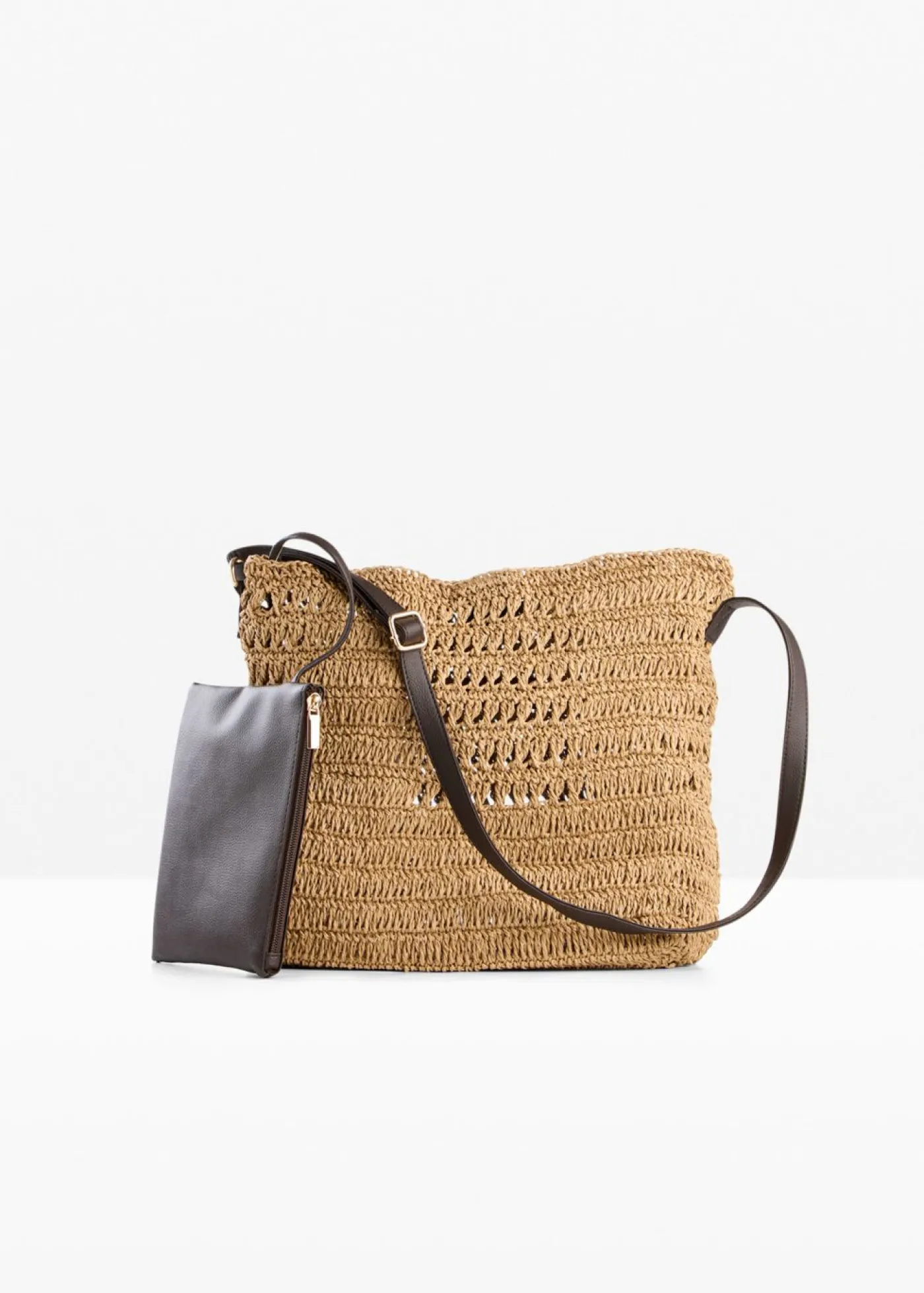 bonprix bonprix Novedades|Bolsos>Bolso bandolera de paja Beige natural
