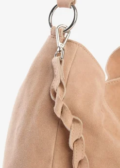 Mujer bonprix bonprix Bolso de ante con correa decorativa adicional