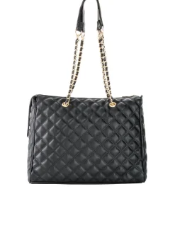 bonprix bonprix Bolsos>Bolso de mano con pespunte decorativo Negro-dorado