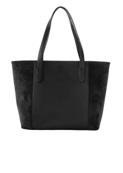 bonprix bonprix Complementos Temáticos·Accesorios Veganos|Bolsos>Bolso shopper grande con mezcla de materiales Negro