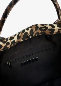 Mujer bonprix bonprix Bolso tipo shopper de lona con estampado de leopardo