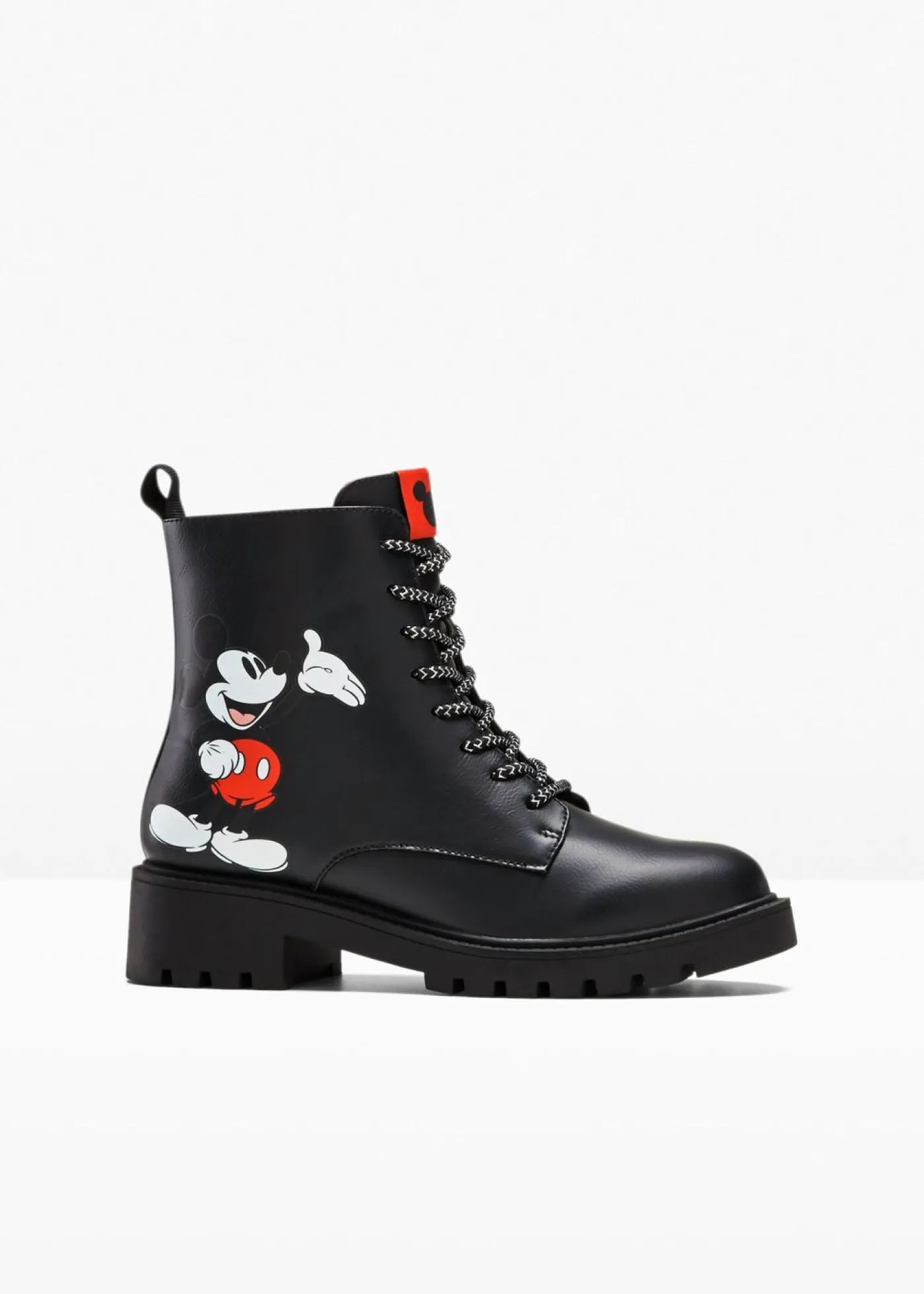 bonprix Disney Botines De Nieve·Botas Con Cordones|Zapatos De Marca·Otras Marcas>Botas con cordones de Mickey Mouse Negro